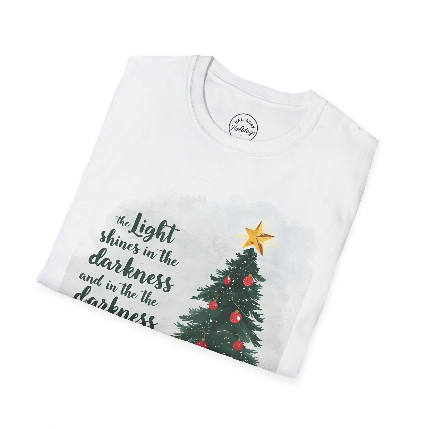 Christmas Tree Inspirational T-Shirt, Holiday Gift, Unisex Tee, Cozy Casual Wear, Faith-Based Apparel, Gift for Her/Him