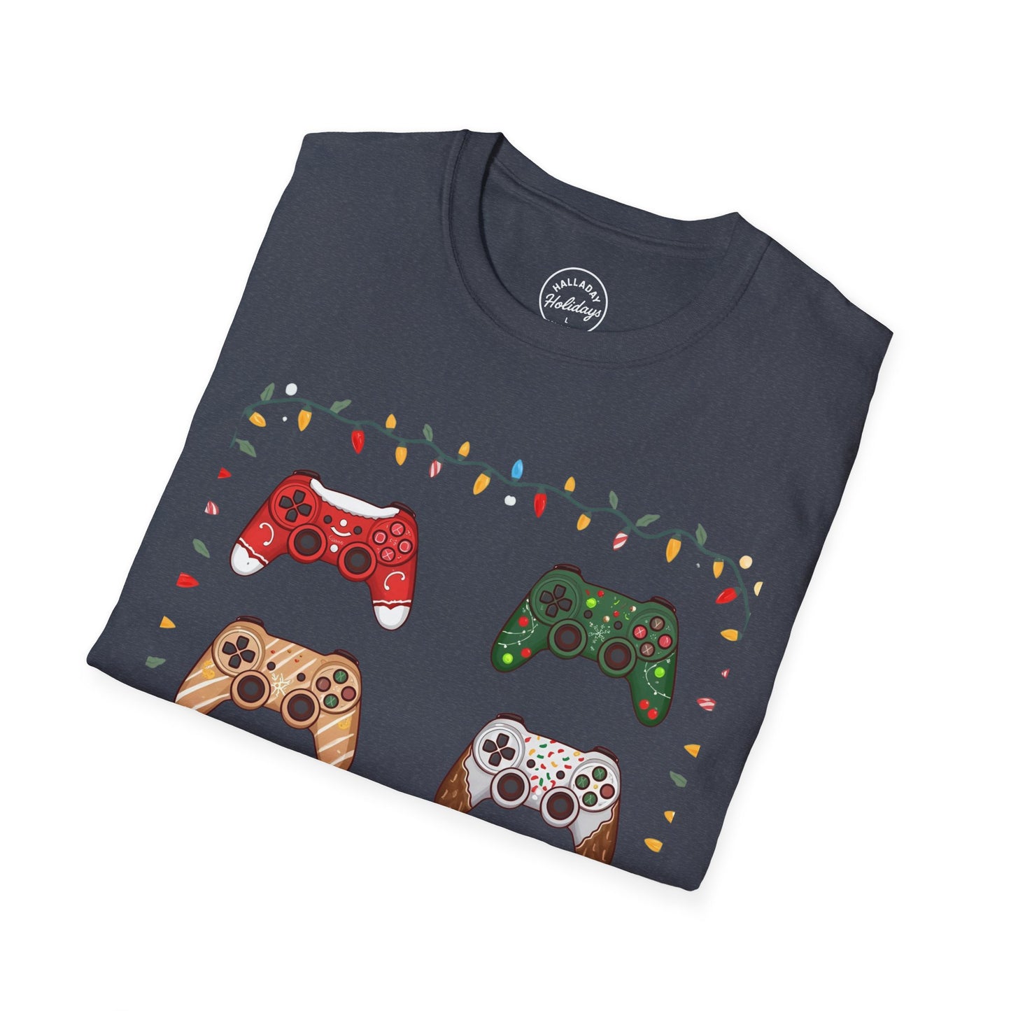Festive Gamer T-Shirt, Holiday Tee, Video Game Shirt, Christmas Gift, Cozy Casual Top, Unisex Graphic Tee