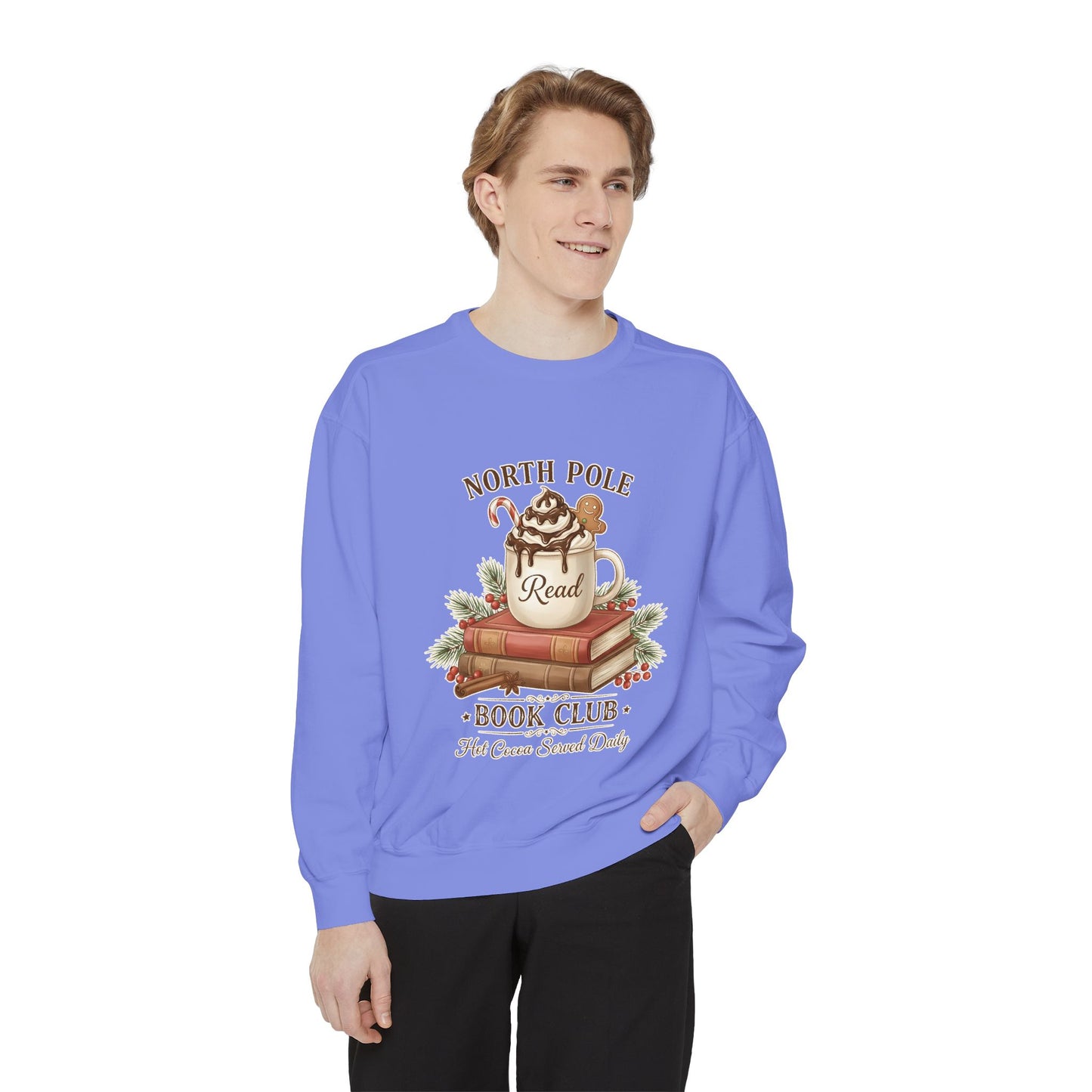 North Pole Book Club Sweatshirt — Cozy Christmas Reading Crewneck