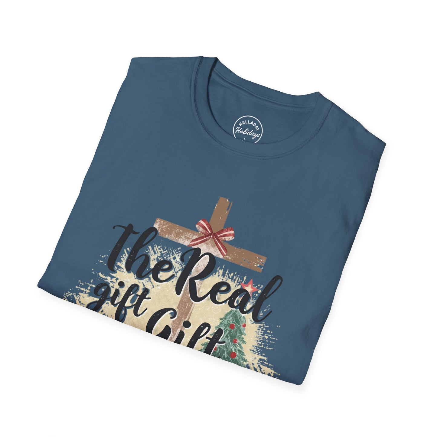Christian Christmas Unisex Tee - The Real Gift is Jesus