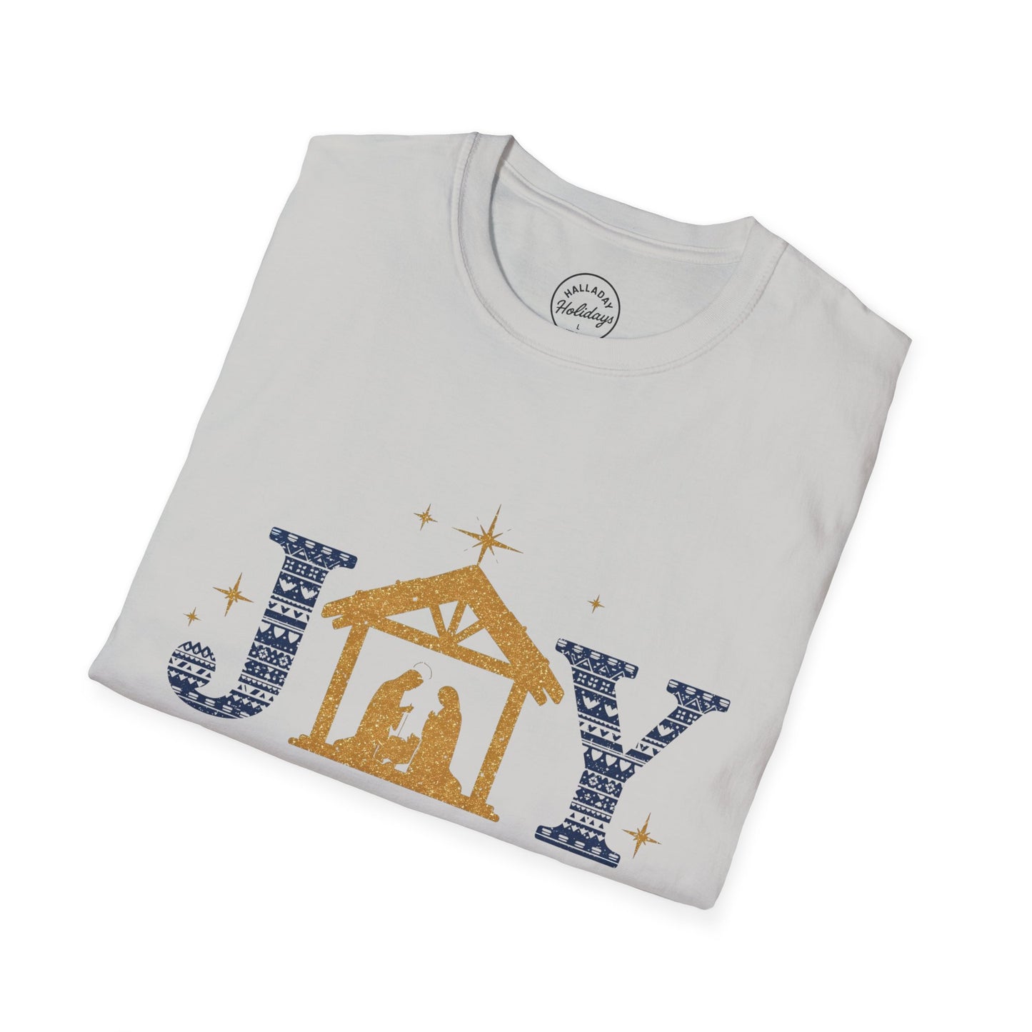 Joy to the World Unisex Softstyle T-Shirt, Christmas Gift, Holiday Tee, Faith Shirt, Cute Casual Wear, Seasonal Apparel