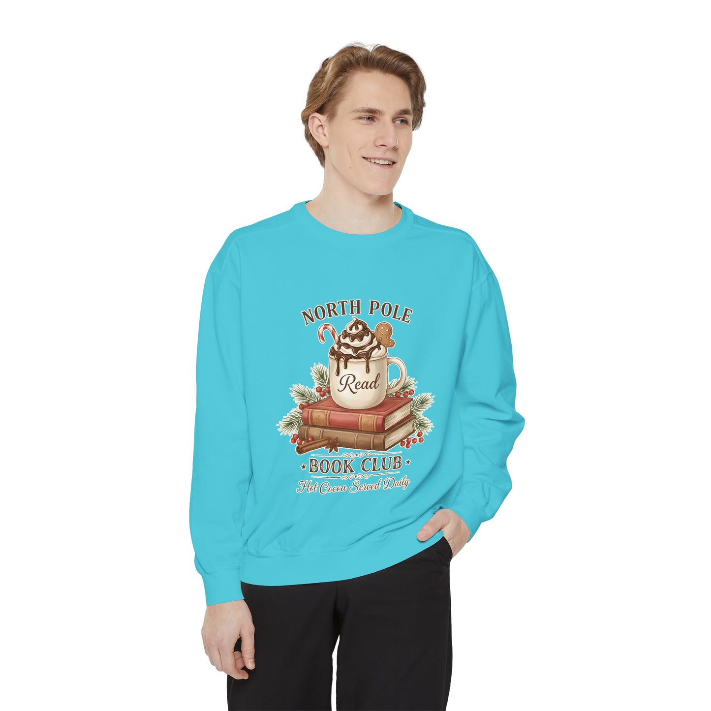 North Pole Book Club Sweatshirt — Cozy Christmas Reading Crewneck