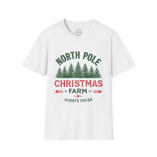 Christmas Tree Farm - NorthpoleUnisex T-Shirt, Holiday Tee, Spruce Xmas Shirt, Festive Gift Apparel