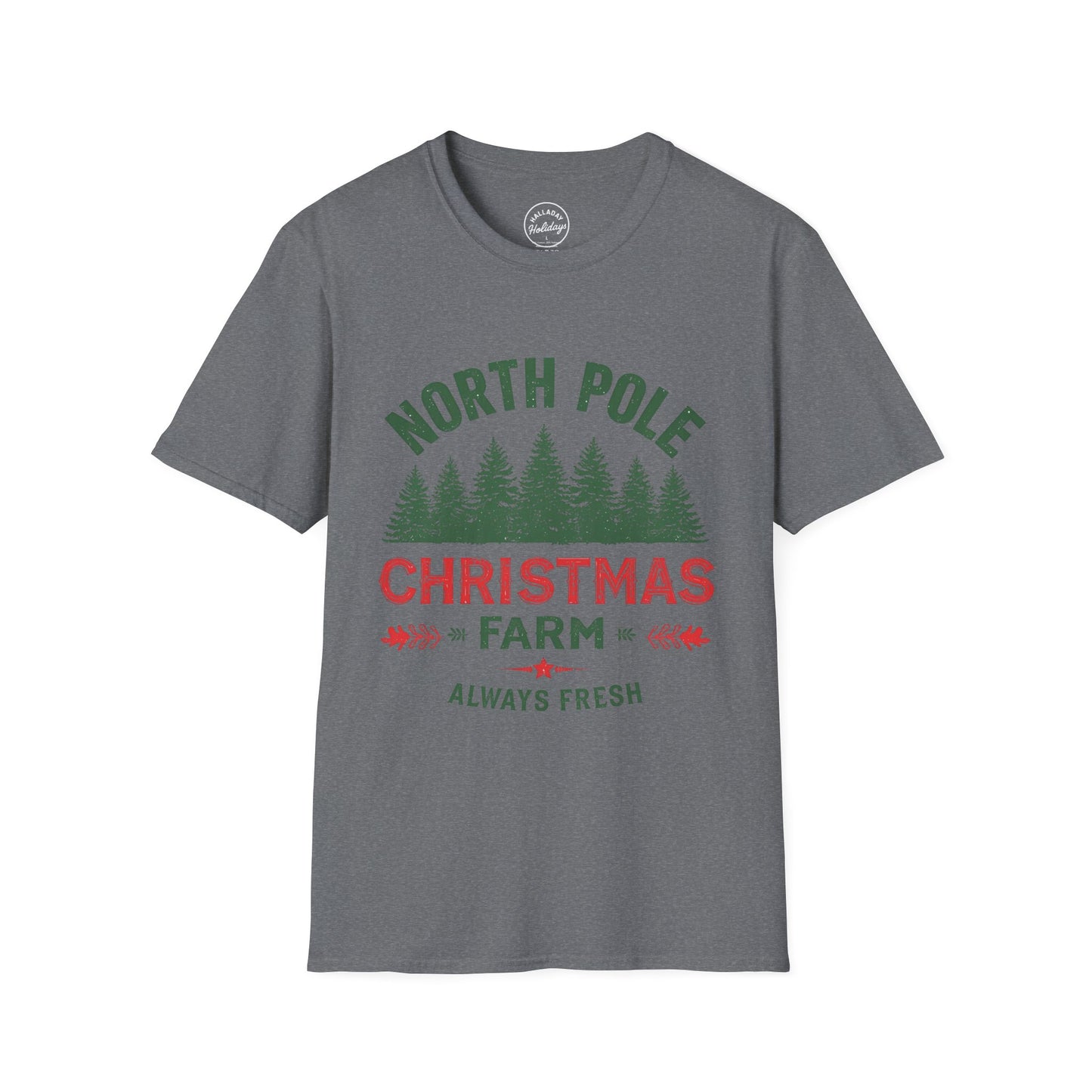 Christmas Tree Farm - NorthpoleUnisex T-Shirt, Holiday Tee, Spruce Xmas Shirt, Festive Gift Apparel