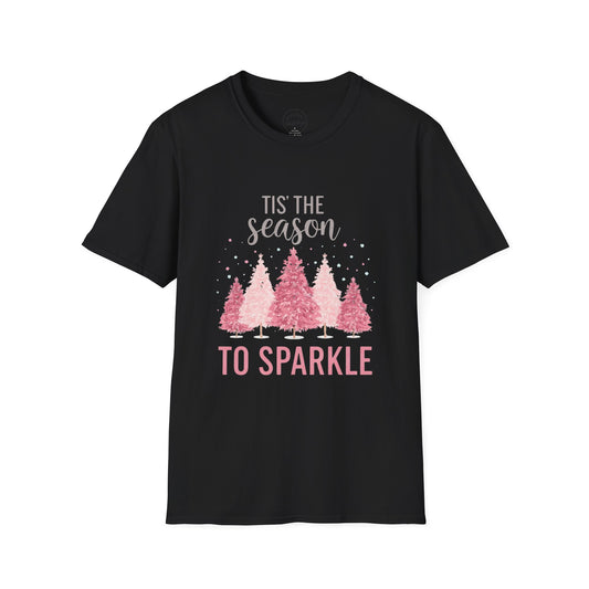 Festive Holiday T-Shirt | 'Tis the Season to Sparkle | Unisex Christmas Tee, Winter Shirt, Holiday Apparel, Gift for Her, Family Gatherings