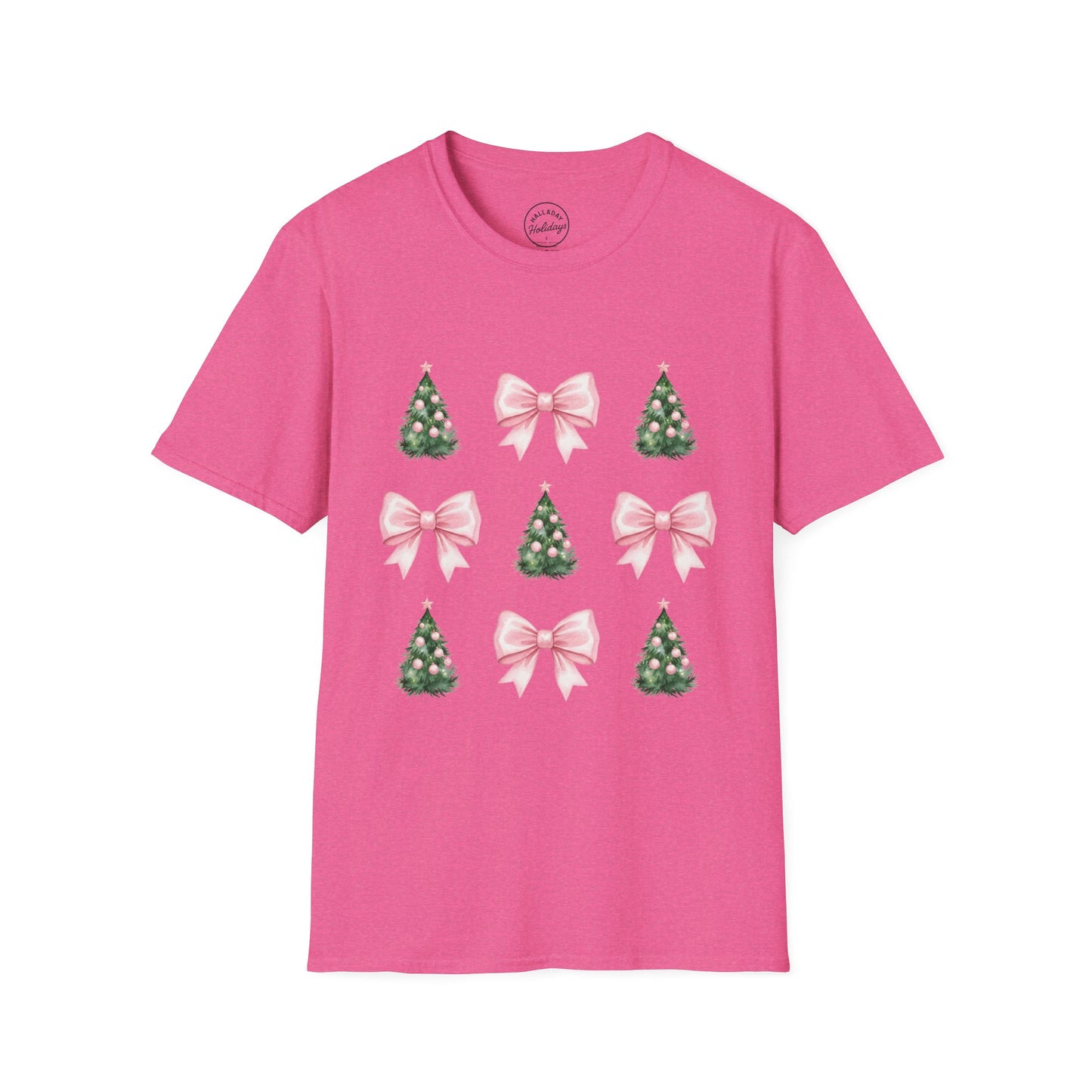 Pink Bows and Christmas Trees T-Shirt