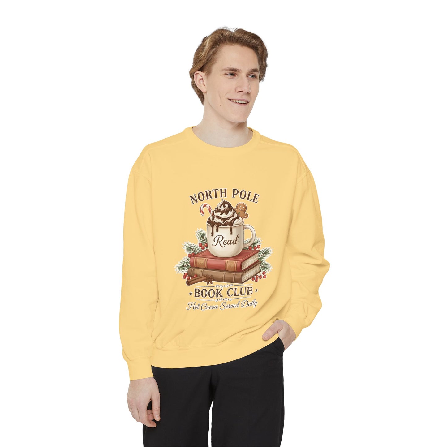 North Pole Book Club Sweatshirt — Cozy Christmas Reading Crewneck