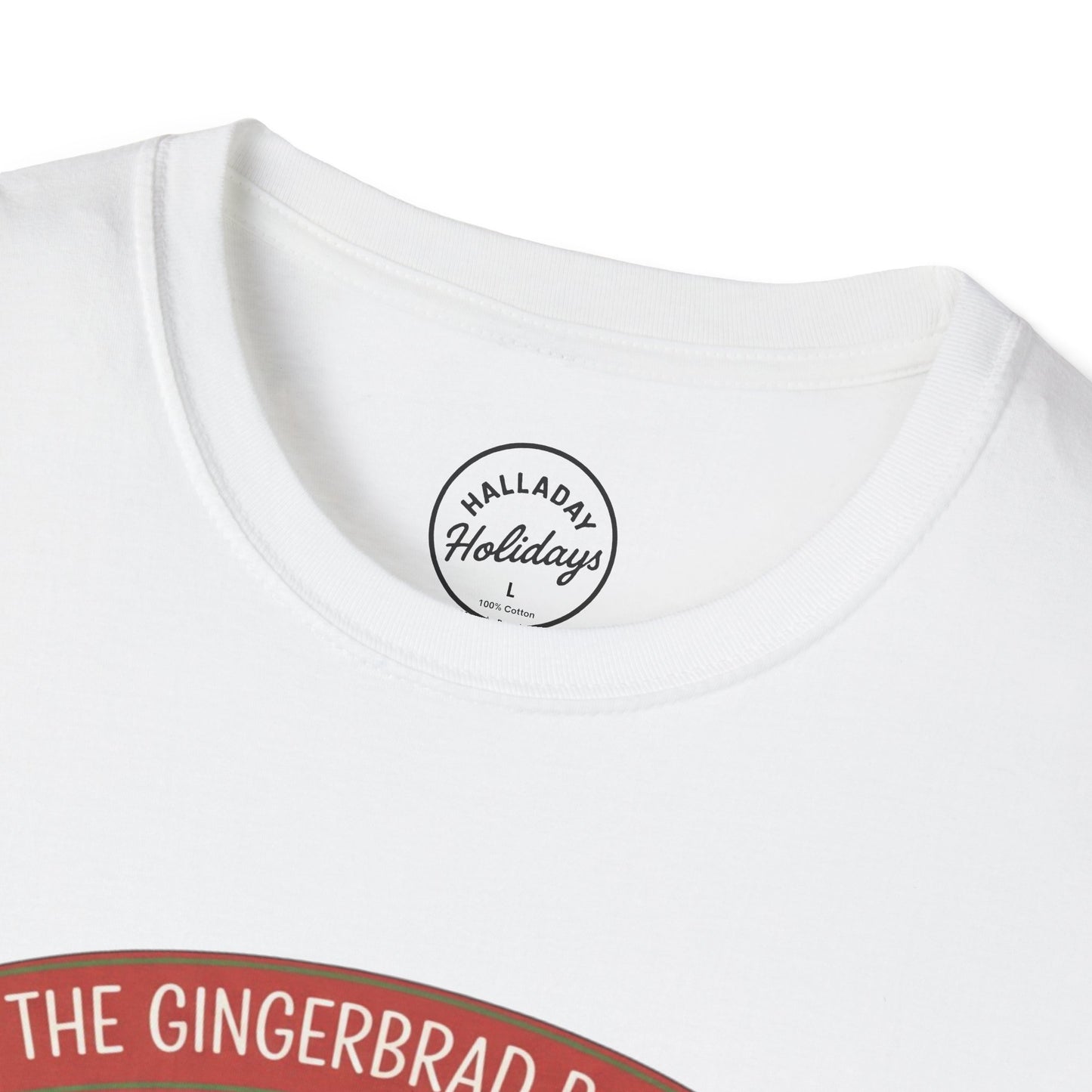 Gingerbread Bakery Christmas Tee, Unisex Tshirt, Holiday Shirt, Cute Baking Theme, Softstyle Top