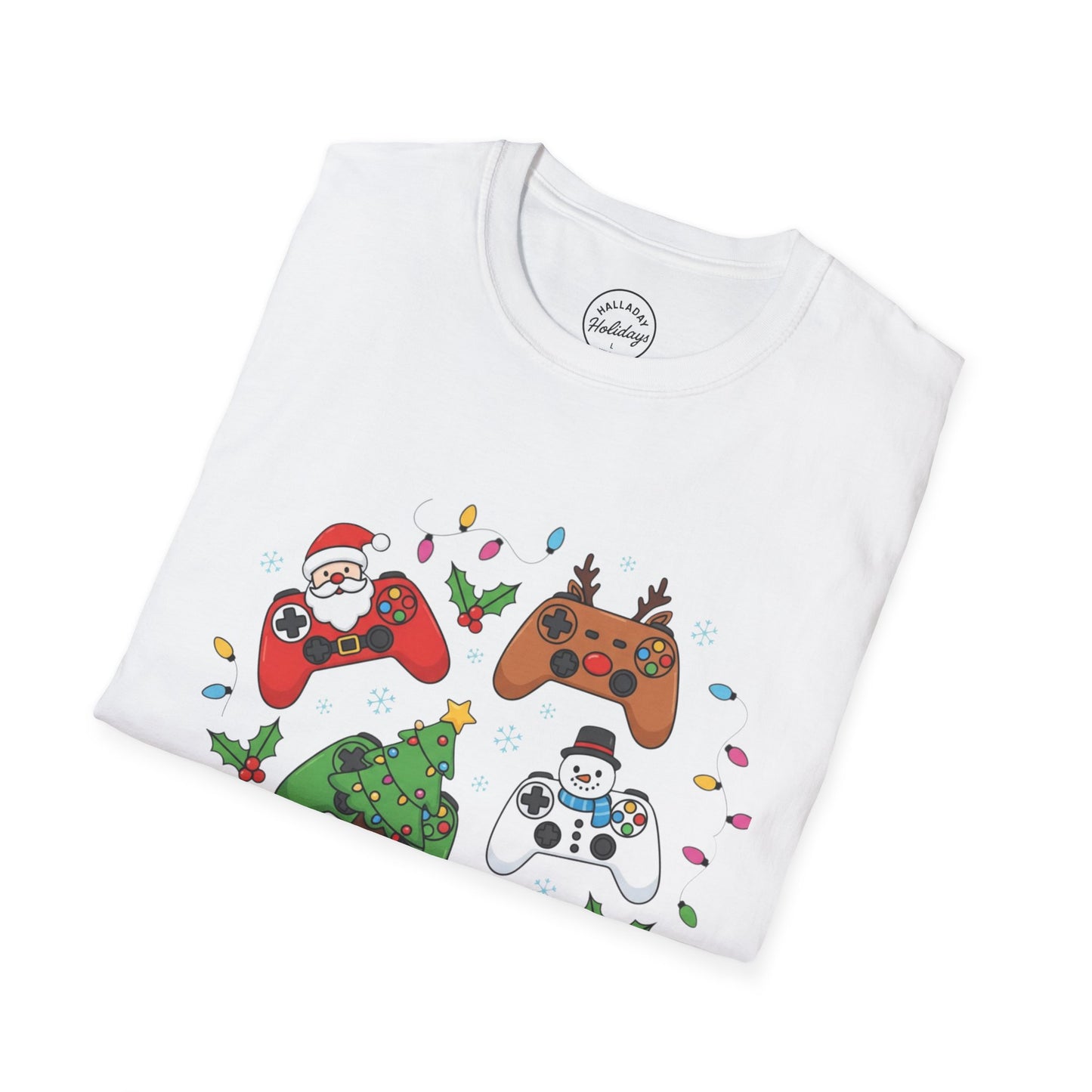 Gamer Christmas T-Shirt, Fun Festive Tee, Holiday Gaming Shirt, Unisex Softstyle, Gamer Gift Idea