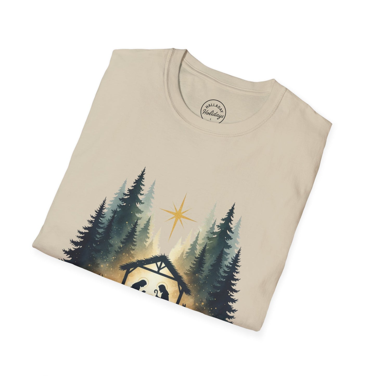 Cozy Christmas T-Shirt, Unisex Holiday Tee, Gift for Her, Gift for Him, Religious Shirt, Matthew 1:21 Design