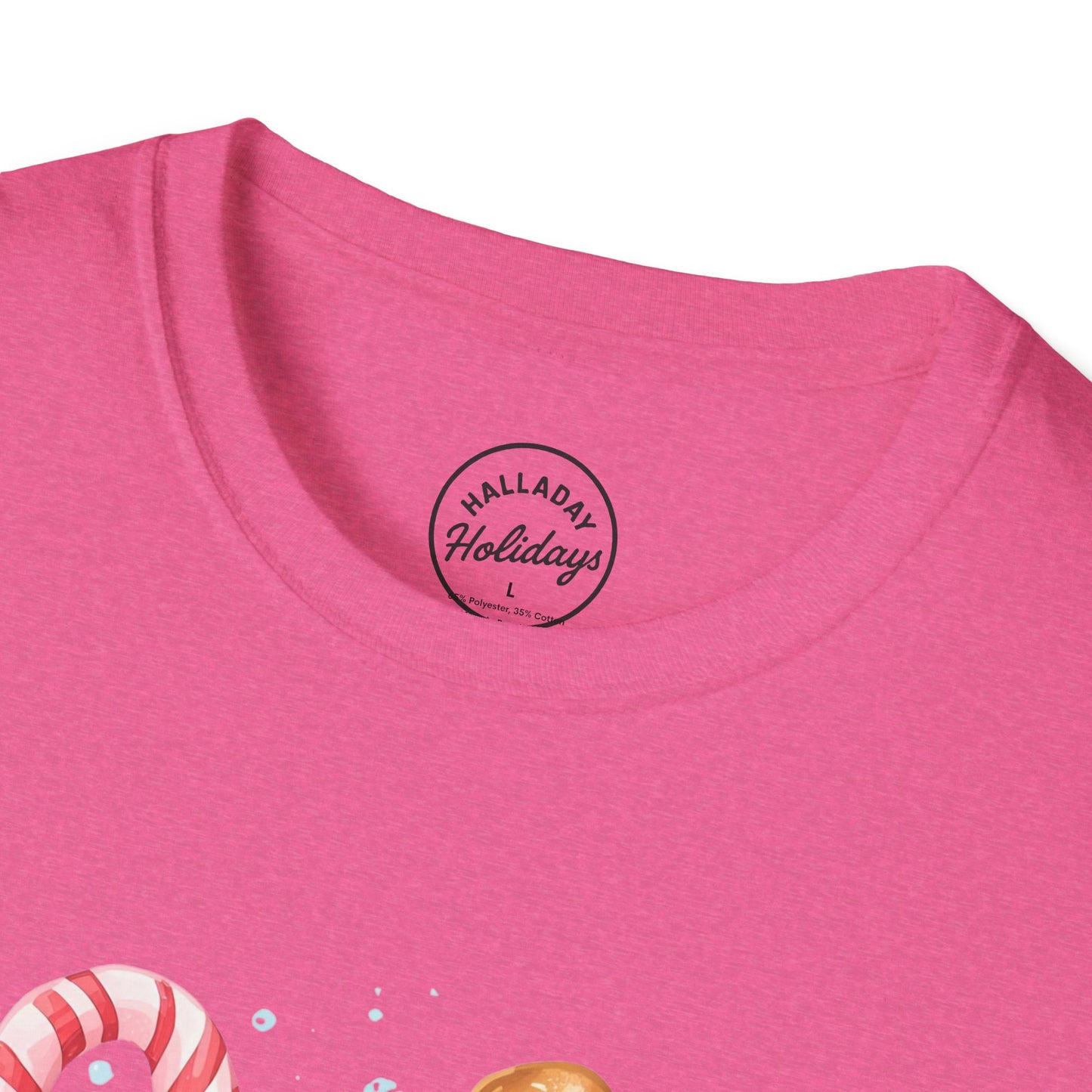 Cute Christmas Coffee Tee, Holiday Xmas Shirt, Funny Santa Gift Top, Festive Winter Apparel, Unisex Softstyle T-Shirt