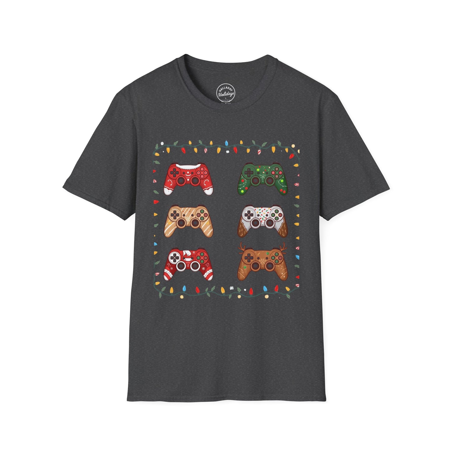 Festive Gamer T-Shirt, Holiday Tee, Video Game Shirt, Christmas Gift, Cozy Casual Top, Unisex Graphic Tee