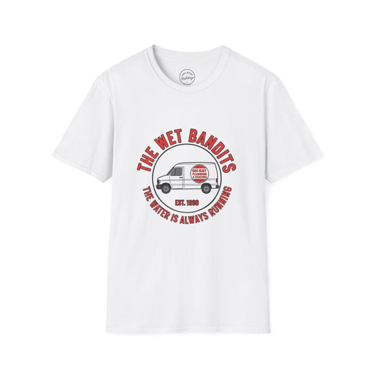 Funny Wet Bandits Unisex Softstyle T-Shirt | Funny Holiday Gift, Movie Fan Apparel, Travel Tee, Casual Wear, Comfortable Shirt