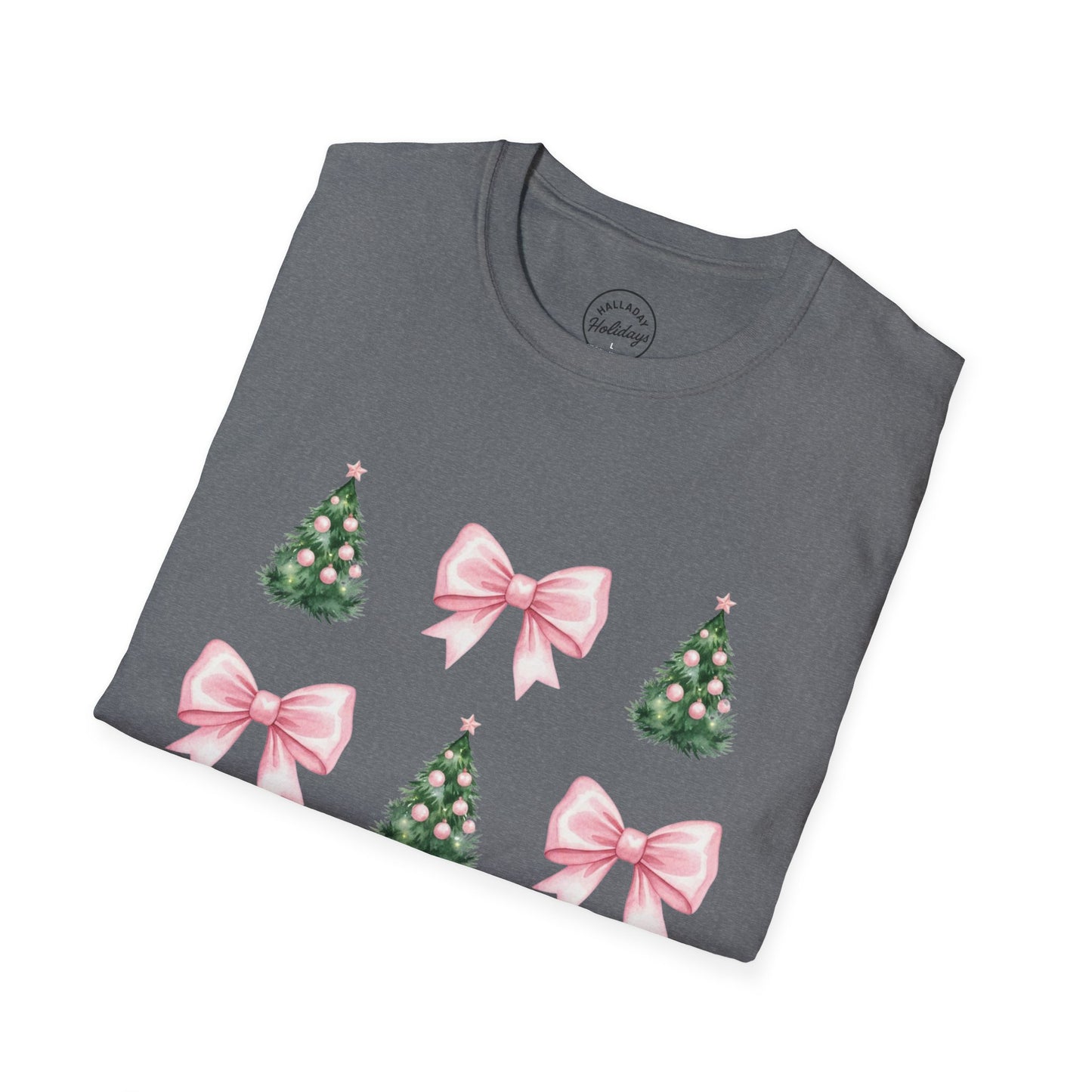 Pink Bows and Christmas Trees T-Shirt