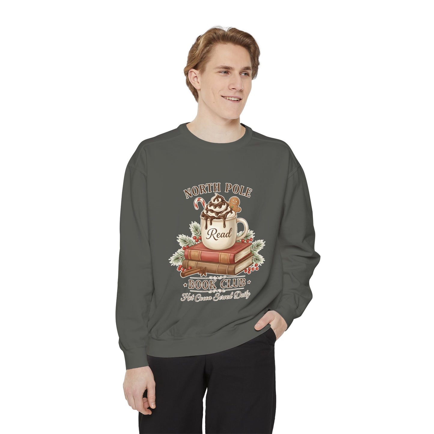 North Pole Book Club Sweatshirt — Cozy Christmas Reading Crewneck