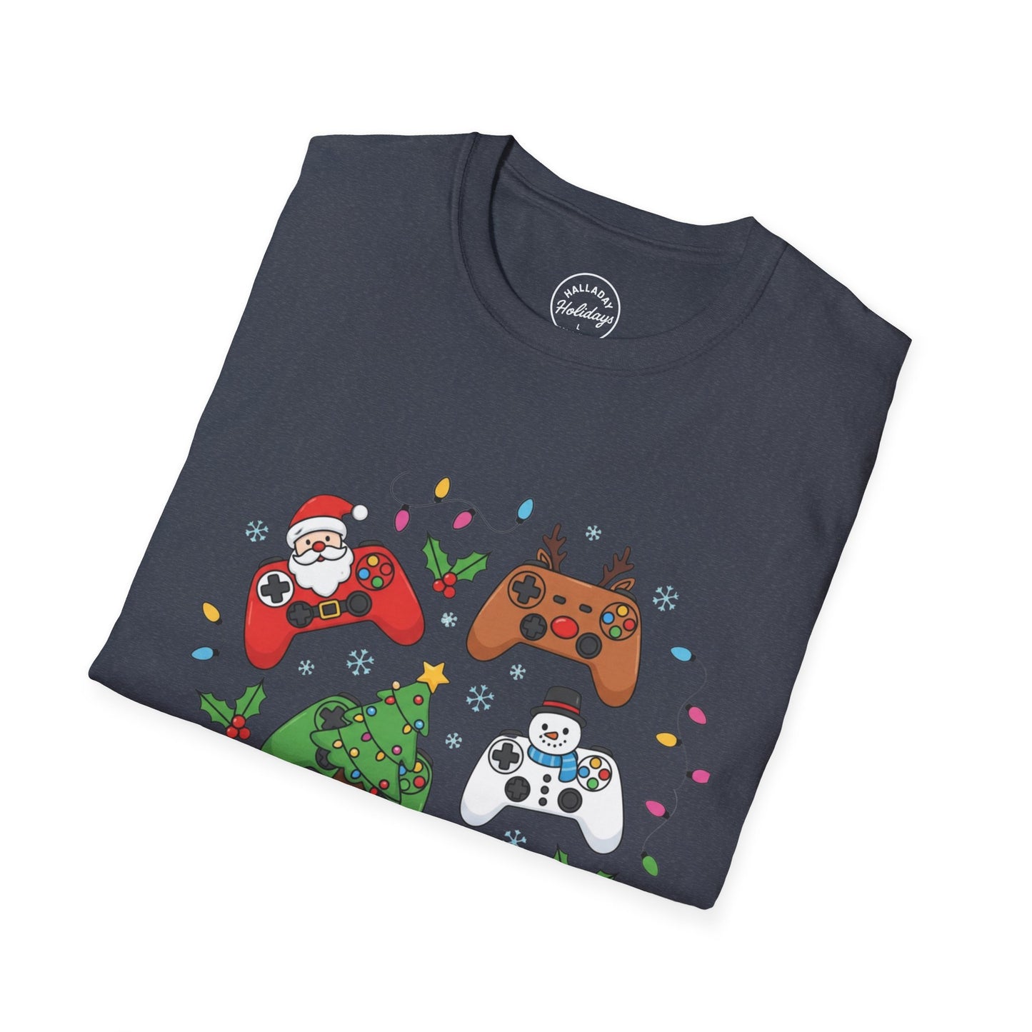 Gamer Christmas T-Shirt, Fun Festive Tee, Holiday Gaming Shirt, Unisex Softstyle, Gamer Gift Idea