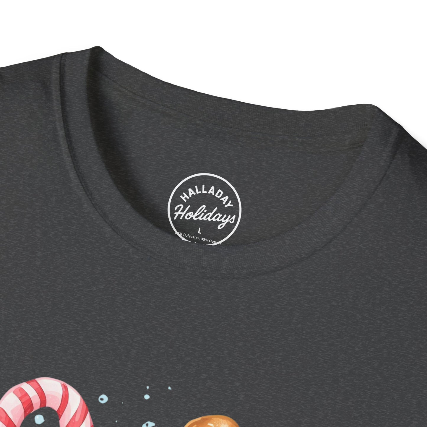 Cute Christmas Coffee Tee, Holiday Xmas Shirt, Funny Santa Gift Top, Festive Winter Apparel, Unisex Softstyle T-Shirt