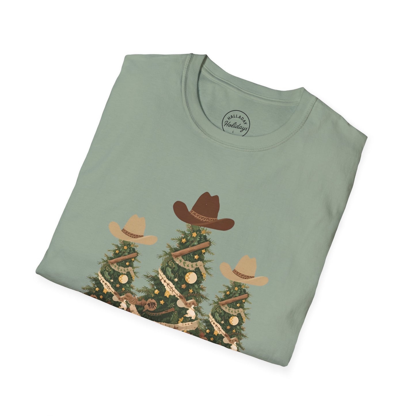 Howdy Christmas Cowboy T-Shirt, Fun Holiday Tee, Unisex Christmas Shirt, Festive Gift for Cowpoke, Holiday Party Wear