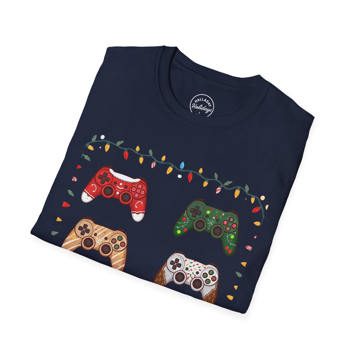 Festive Gamer T-Shirt, Holiday Tee, Video Game Shirt, Christmas Gift, Cozy Casual Top, Unisex Graphic Tee