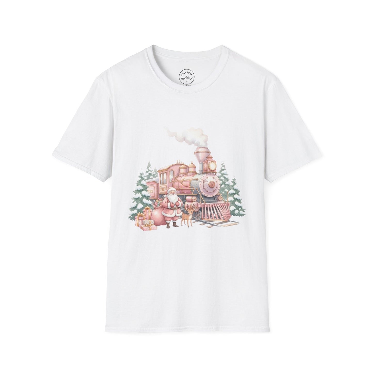 Cozy Holiday Train T-Shirt | Festive Gift for Train Lovers, Christmas Apparel, Unisex Graphic Tee, Winter Wardrobe Essential