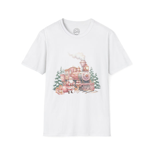 Cozy Holiday Train T-Shirt | Festive Gift for Train Lovers, Christmas Apparel, Unisex Graphic Tee, Winter Wardrobe Essential