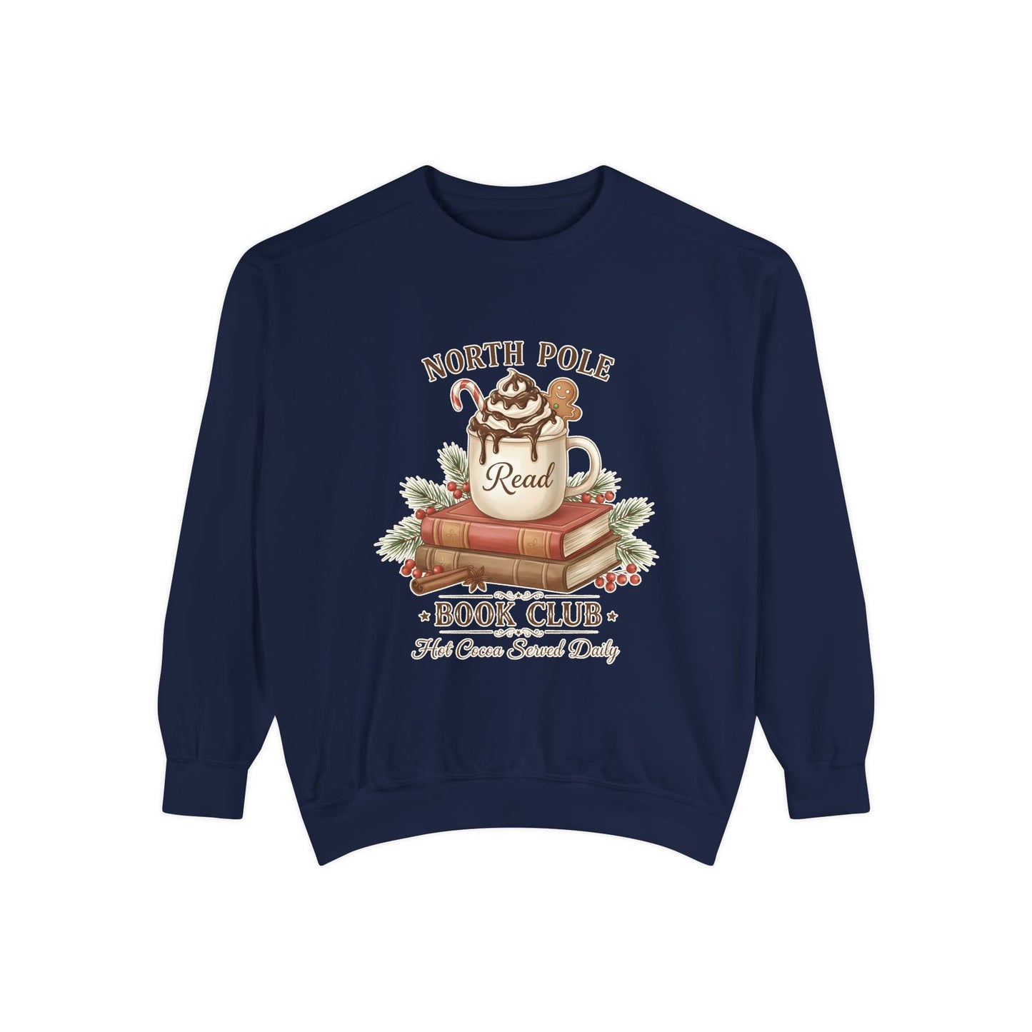 North Pole Book Club Sweatshirt — Cozy Christmas Reading Crewneck