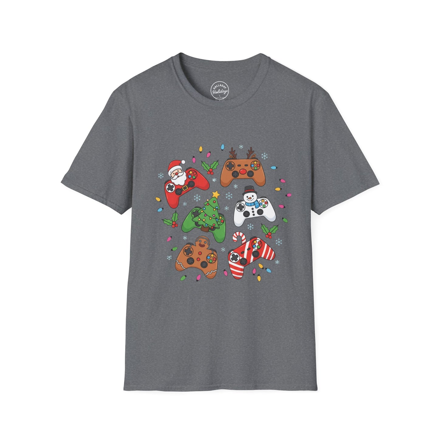 Gamer Christmas T-Shirt, Fun Festive Tee, Holiday Gaming Shirt, Unisex Softstyle, Gamer Gift Idea