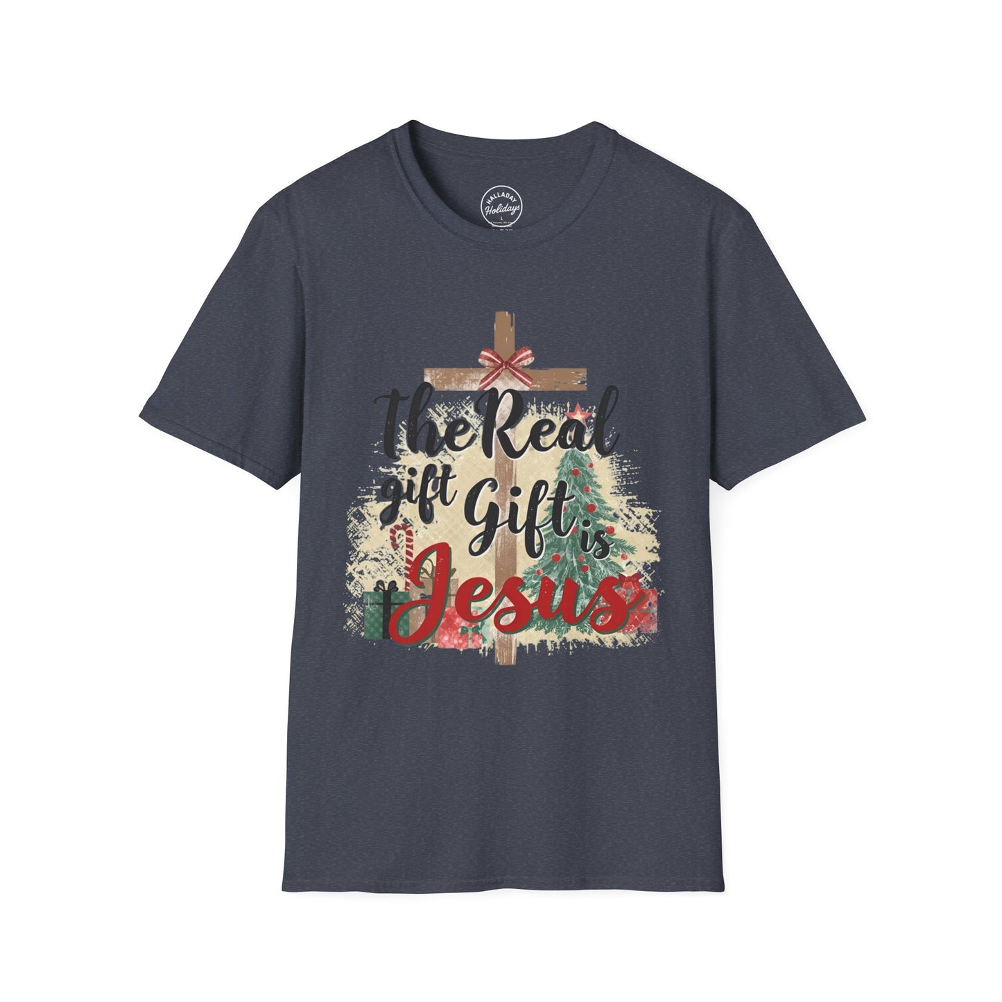 Christian Christmas Unisex Tee - The Real Gift is Jesus