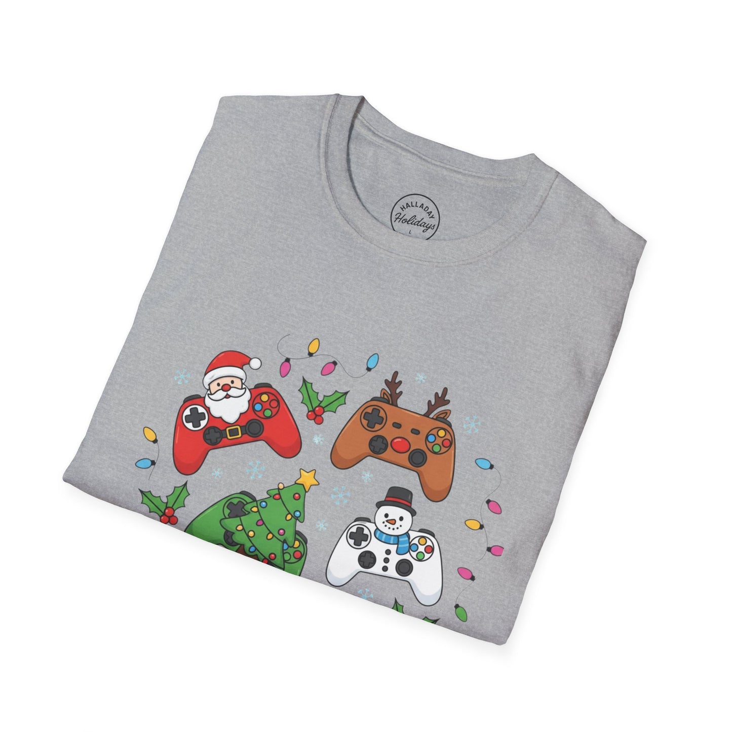 Gamer Christmas T-Shirt, Fun Festive Tee, Holiday Gaming Shirt, Unisex Softstyle, Gamer Gift Idea