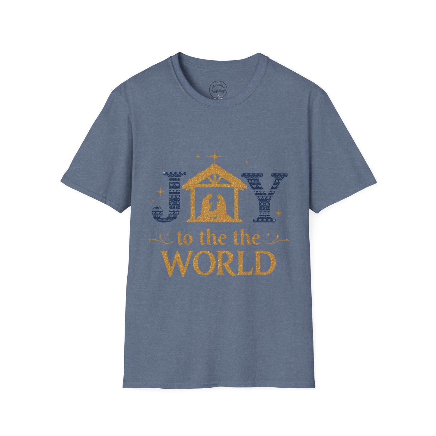 Joy to the World Unisex Softstyle T-Shirt, Christmas Gift, Holiday Tee, Faith Shirt, Cute Casual Wear, Seasonal Apparel