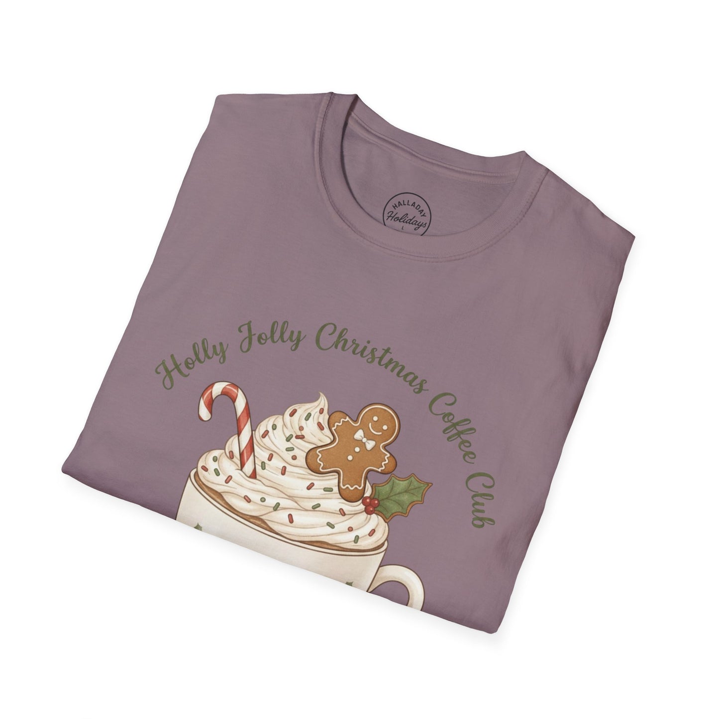 Christmas Coffee Club Unisex T-Shirt, Festive Holly Jolly Xmas Shirt, Holiday Gift for Coffee Lovers, Cute Christmas Tee, Coffee Club Shirt