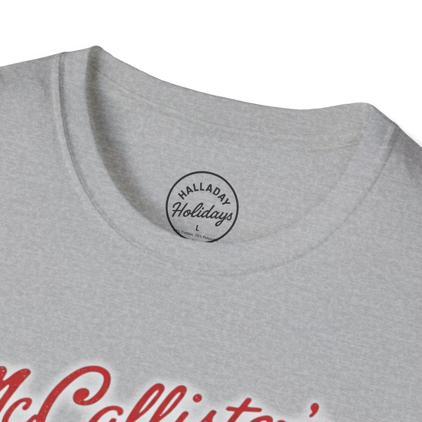 Funny McCallisters Security Christmas Unisex Softstyle T-Shirt, Holiday Humor Tee, Festive Xmas Top, Home Alone Movie Shirt, Family Gift