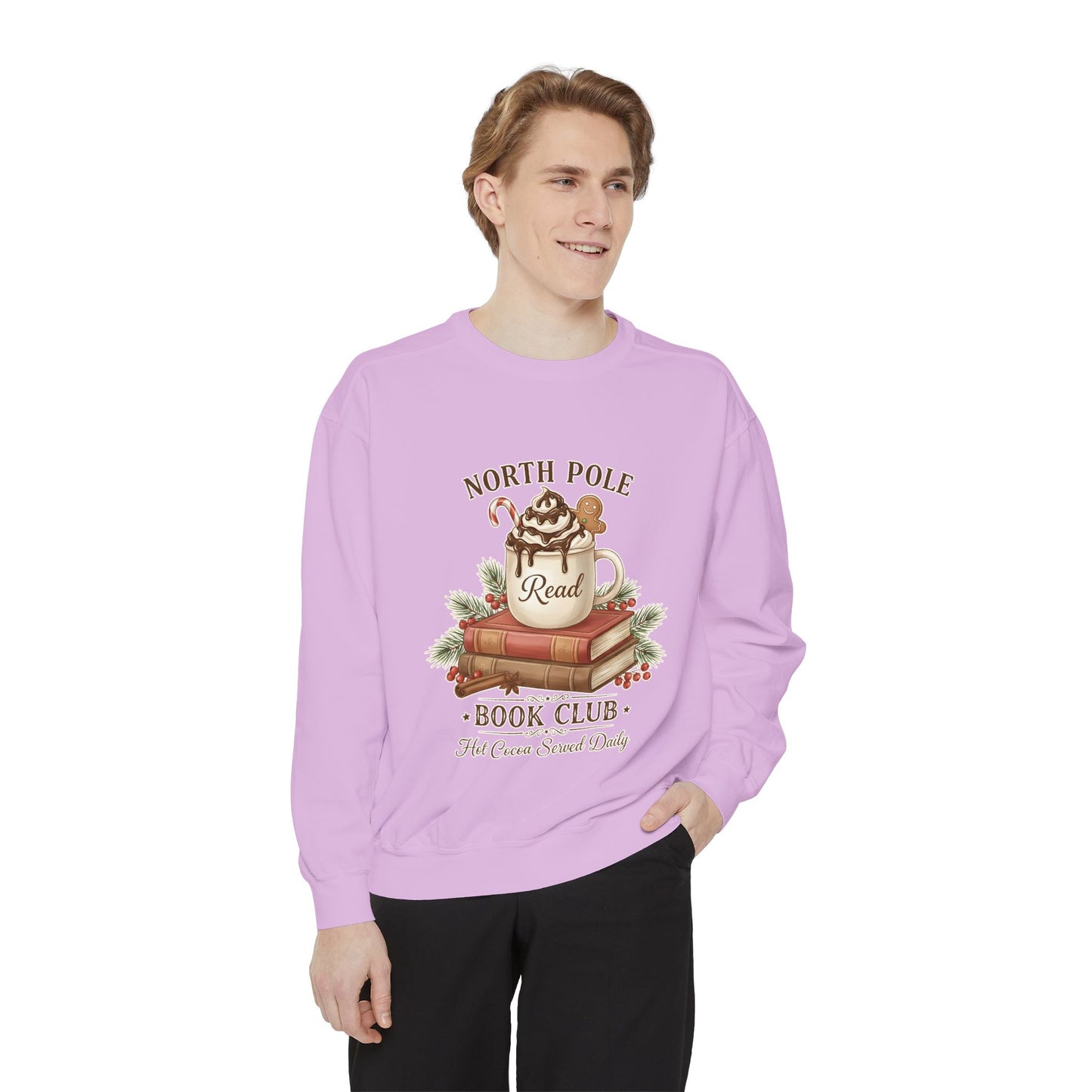 North Pole Book Club Sweatshirt — Cozy Christmas Reading Crewneck