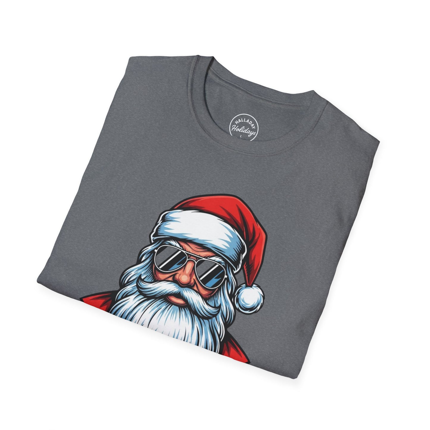 Funny Big Nick Energy Santa Christmas T-Shirt, Xmas Holiday Tee, Festive Top, Humorous Santa Shirt, Holiday Apparel