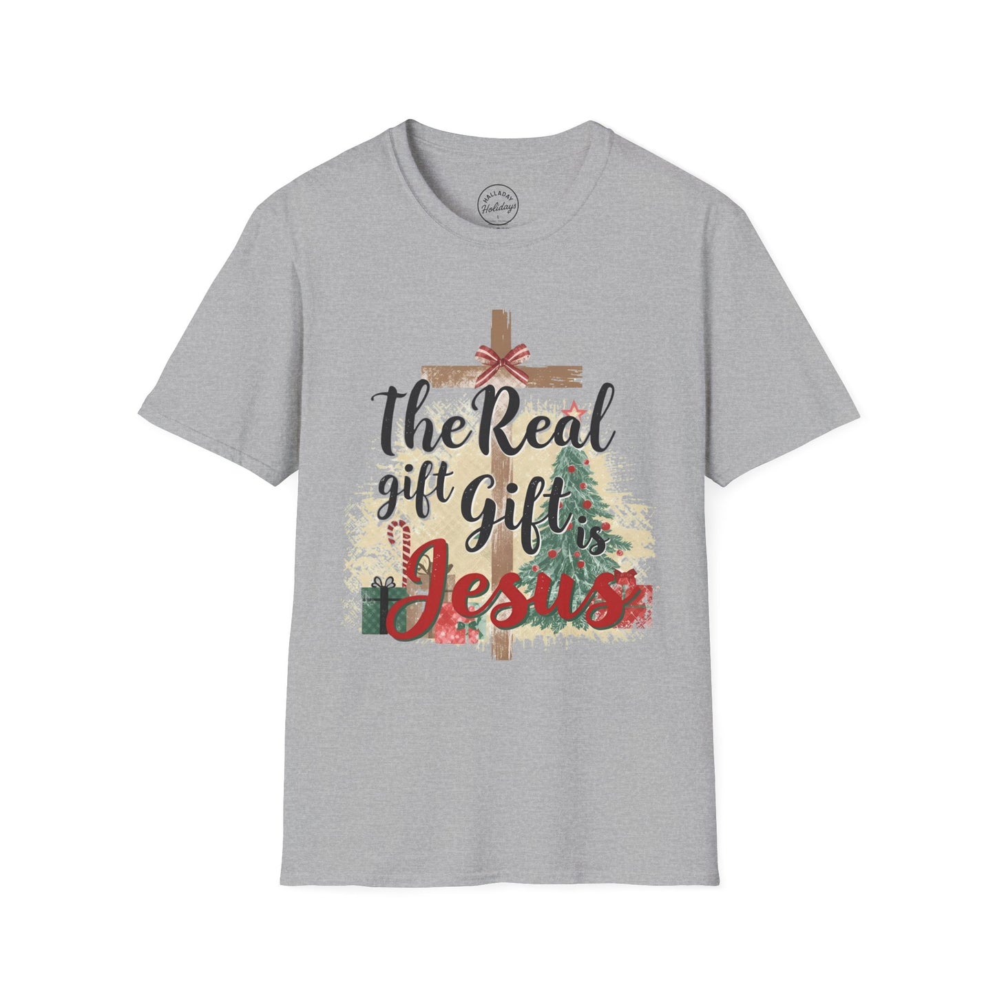 Christian Christmas Unisex Tee - The Real Gift is Jesus