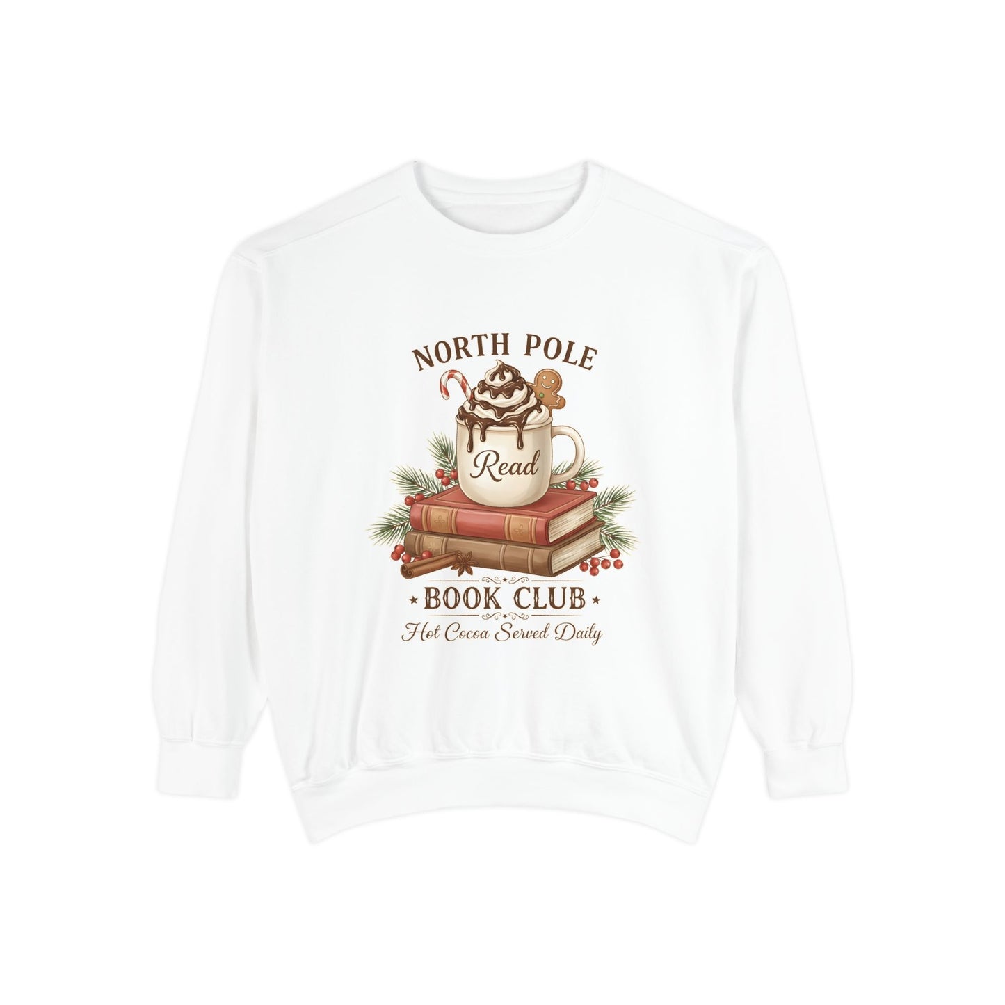 North Pole Book Club Sweatshirt — Cozy Christmas Reading Crewneck