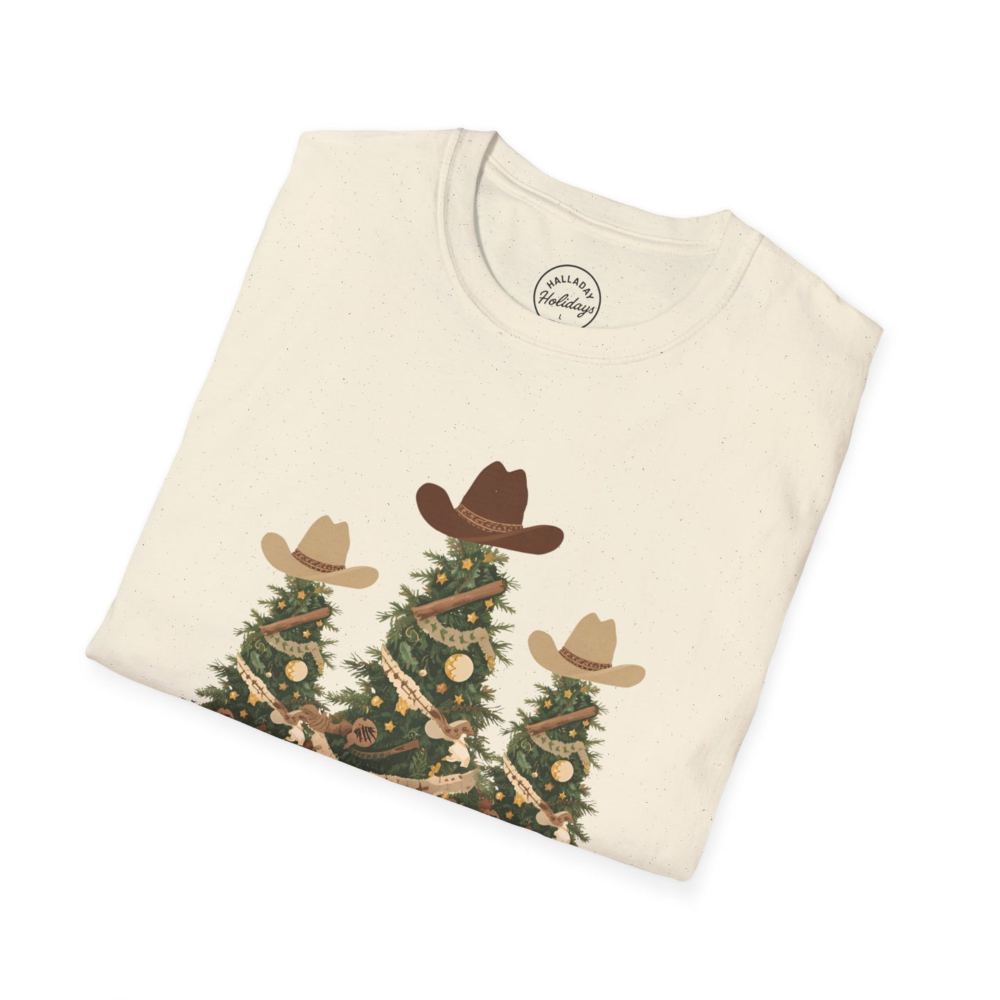 Howdy Christmas Cowboy T-Shirt, Fun Holiday Tee, Unisex Christmas Shirt, Festive Gift for Cowpoke, Holiday Party Wear