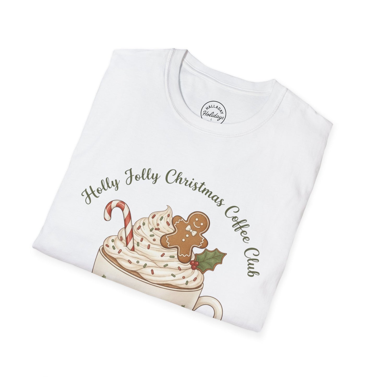 Christmas Coffee Club Unisex T-Shirt, Festive Holly Jolly Xmas Shirt, Holiday Gift for Coffee Lovers, Cute Christmas Tee, Coffee Club Shirt