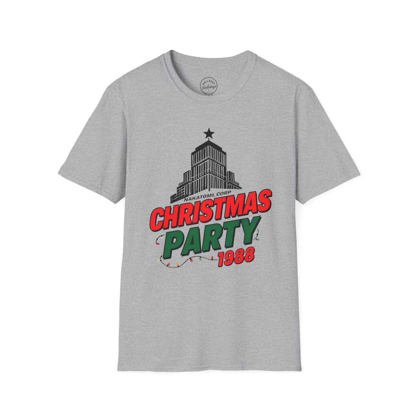 Funny Nakatomi Tower Christmas Party T-Shirt, Holiday Tee Shirt, Unisex Softstyle, Christmas Gift, Die Hard Fan Apparel
