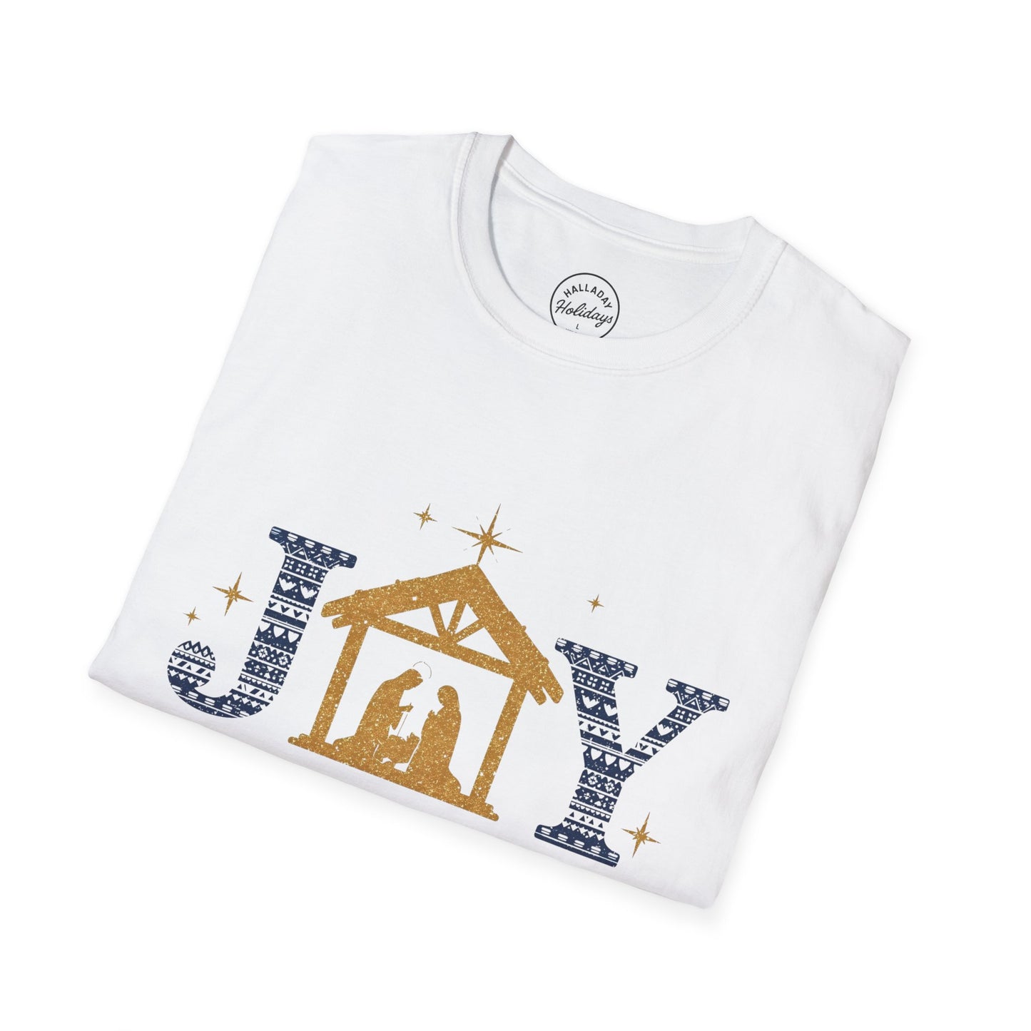 Joy to the World Unisex Softstyle T-Shirt, Christmas Gift, Holiday Tee, Faith Shirt, Cute Casual Wear, Seasonal Apparel