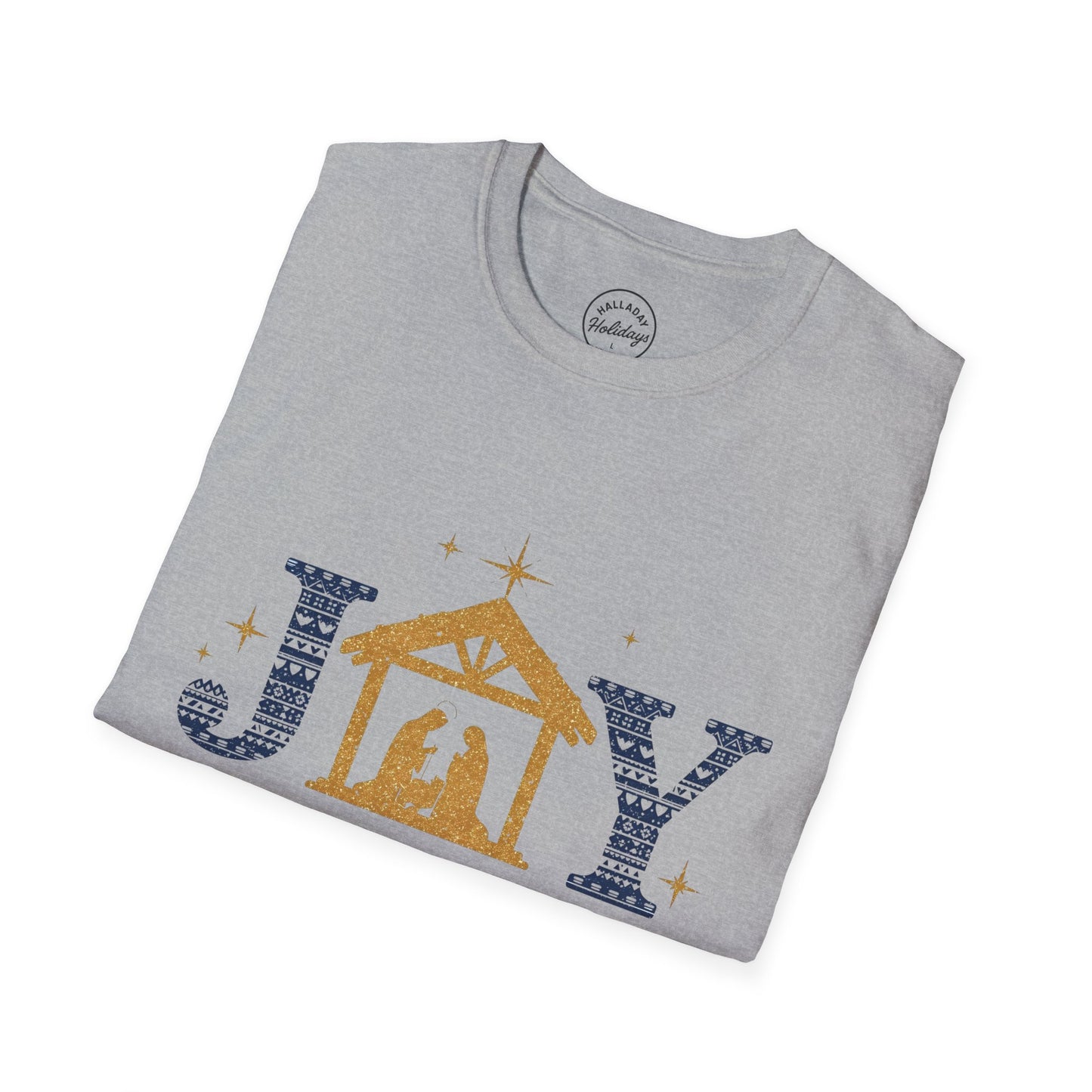 Joy to the World Unisex Softstyle T-Shirt, Christmas Gift, Holiday Tee, Faith Shirt, Cute Casual Wear, Seasonal Apparel