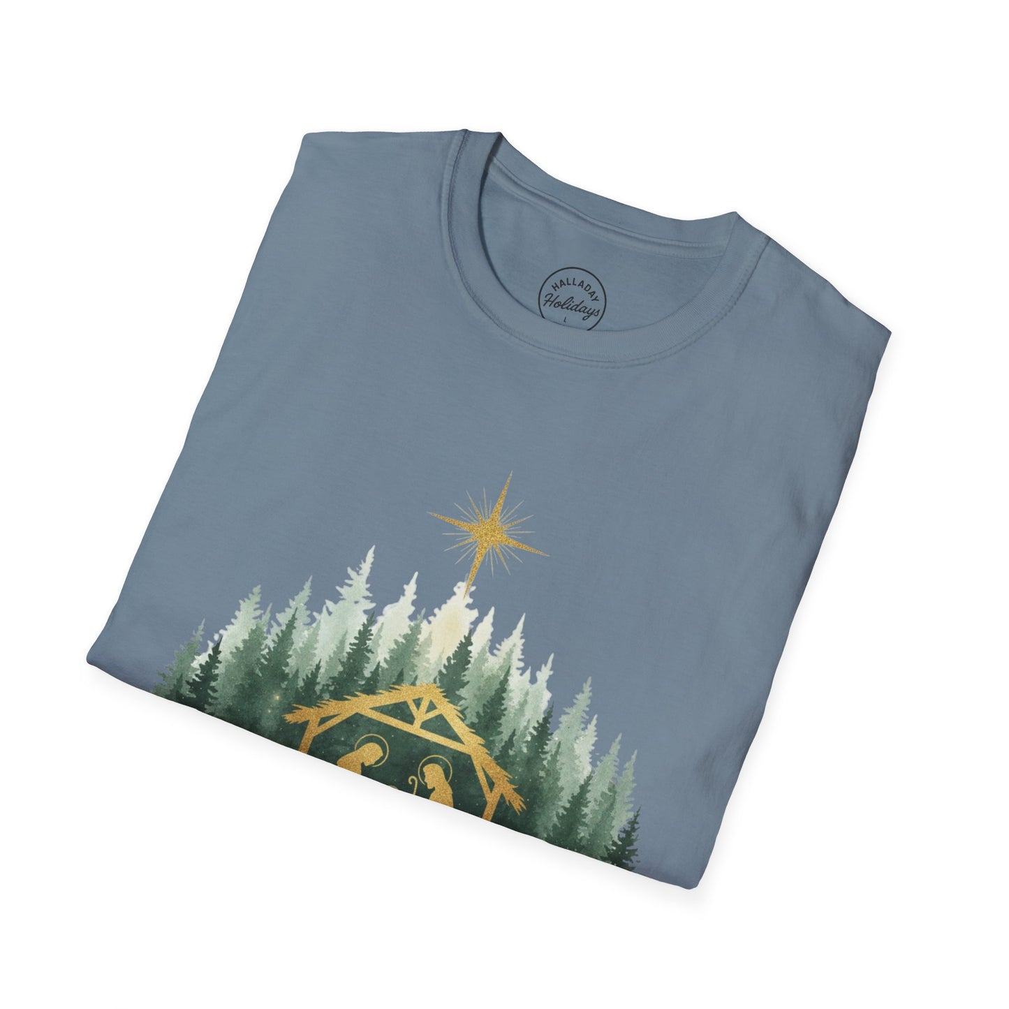 Jesus Nativity Scene T-Shirt, Christmas Gift, Religious Tee, Faith Shirt, Holiday Apparel, Spiritual Fashion