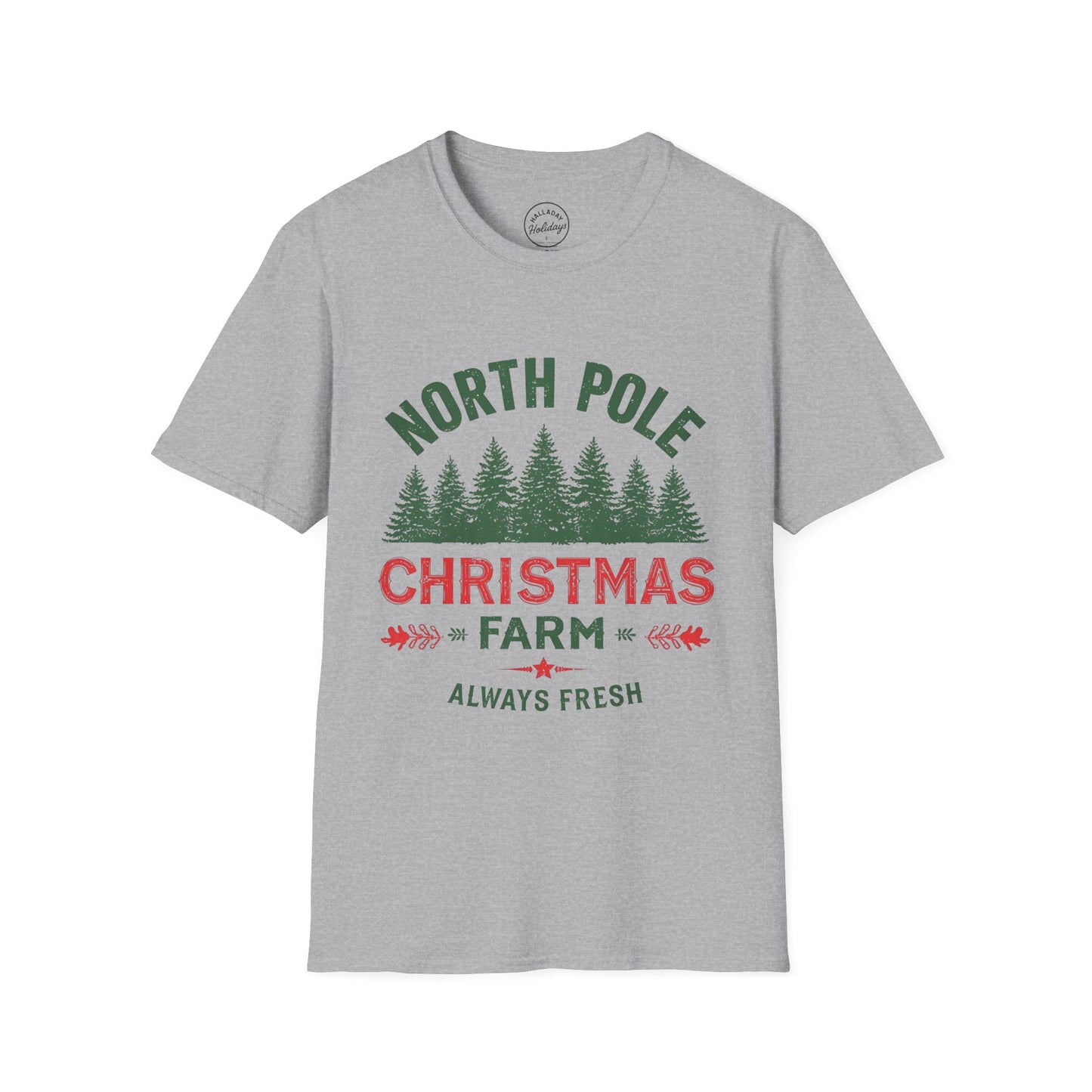Christmas Tree Farm - NorthpoleUnisex T-Shirt, Holiday Tee, Spruce Xmas Shirt, Festive Gift Apparel