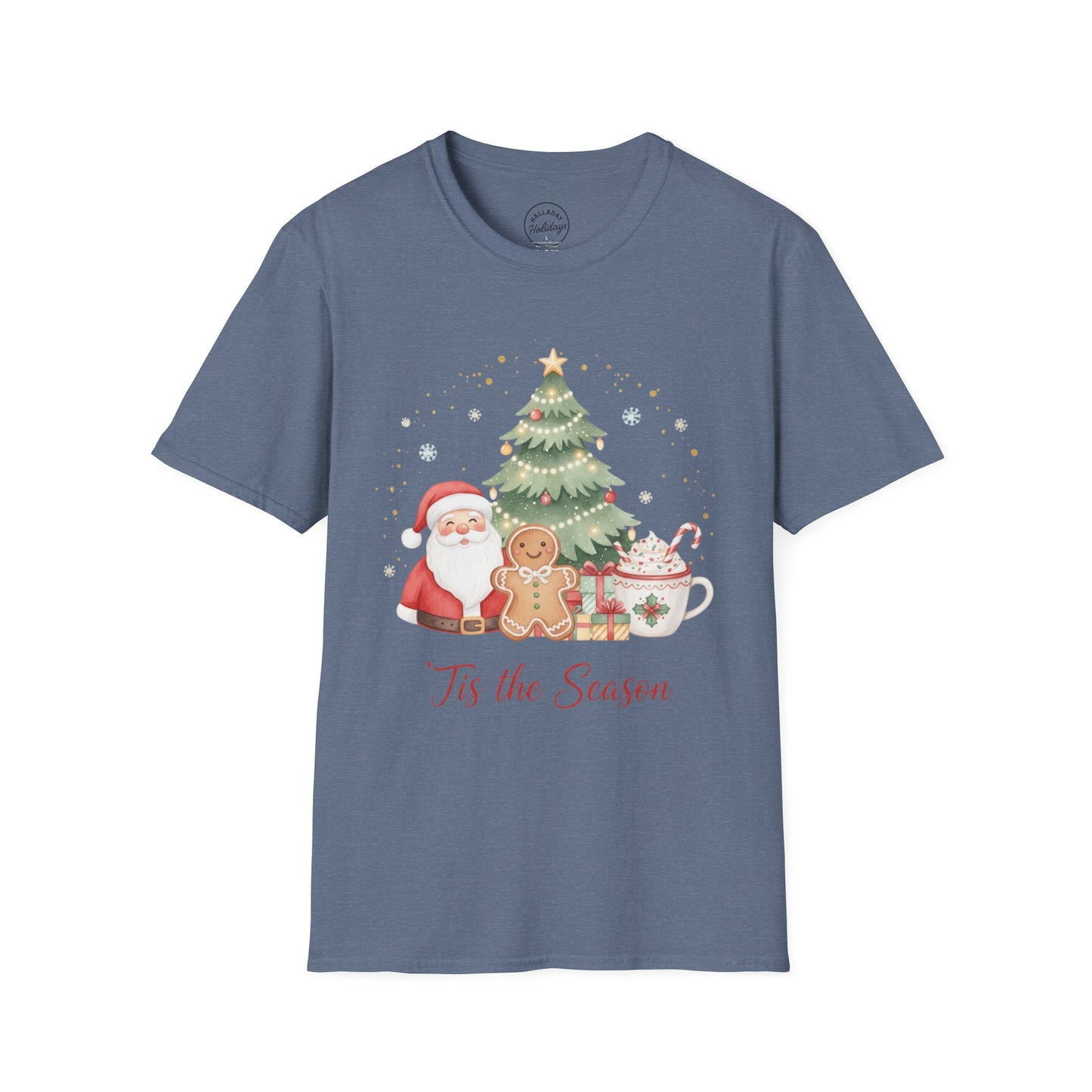 Cute Tis the Season Christmas Themed Unisex Softstyle T-Shirt