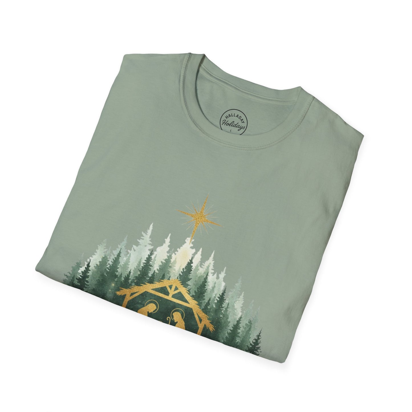 Jesus Nativity Scene T-Shirt, Christmas Gift, Religious Tee, Faith Shirt, Holiday Apparel, Spiritual Fashion