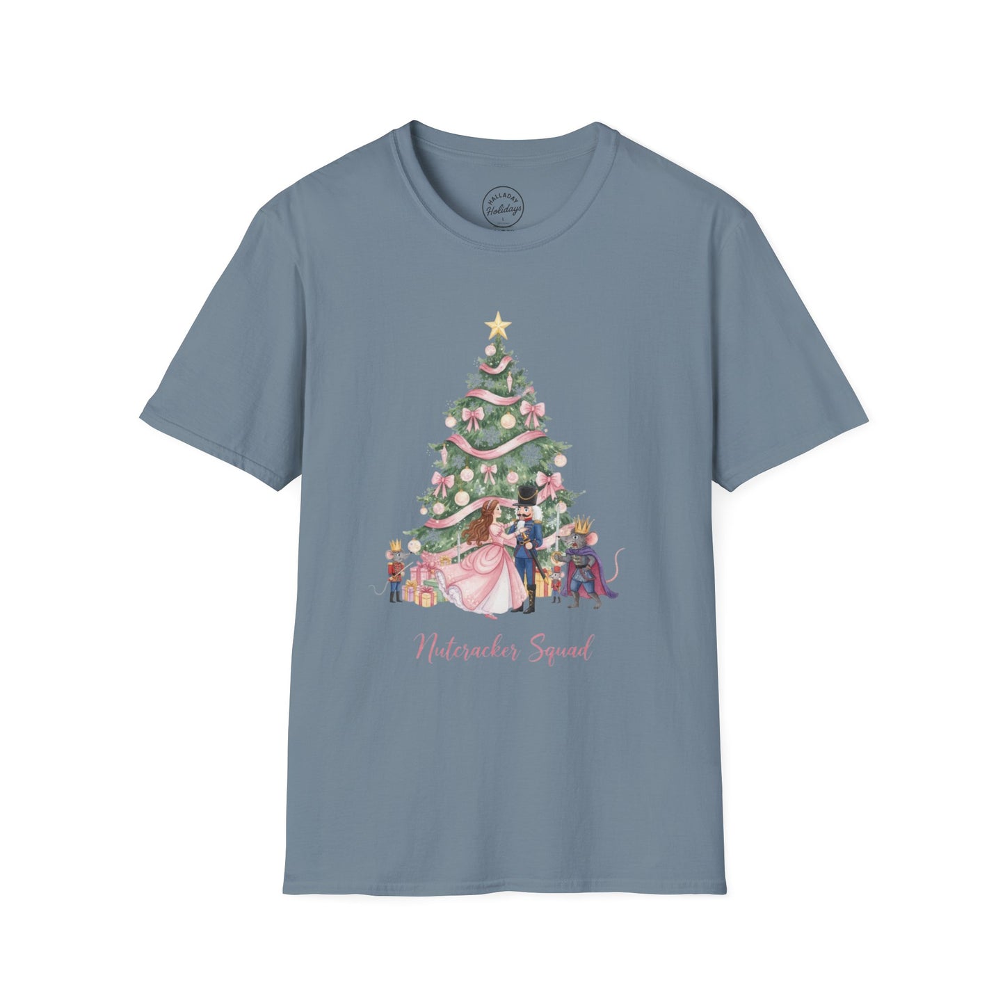 Nutcracker Pink Christmas T-Shirt, Holiday Cute Ballet Xmas Tee, Festive Toy Soldier Shirt, Nutcracker Ballet Themed Top, Christmas Party