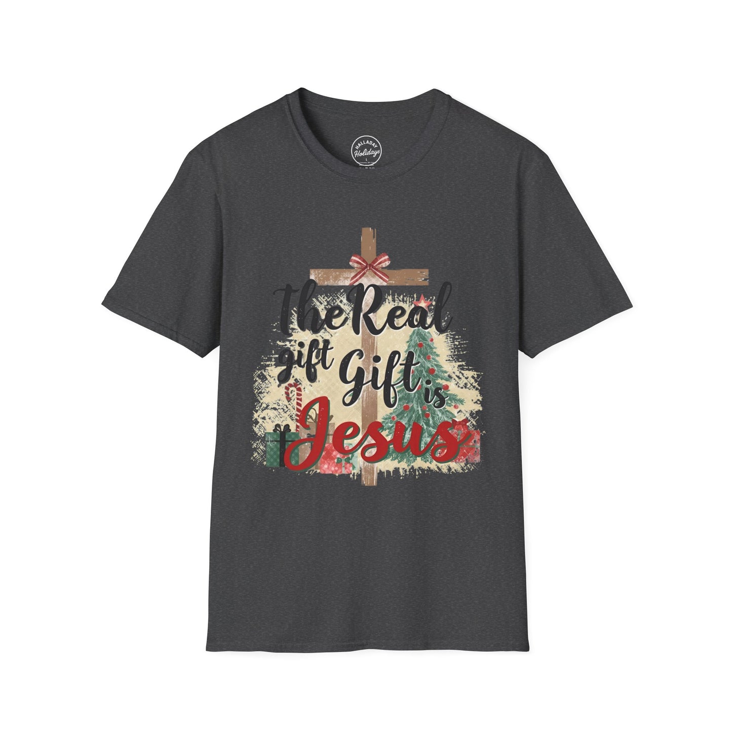 Christian Christmas Unisex Tee - The Real Gift is Jesus