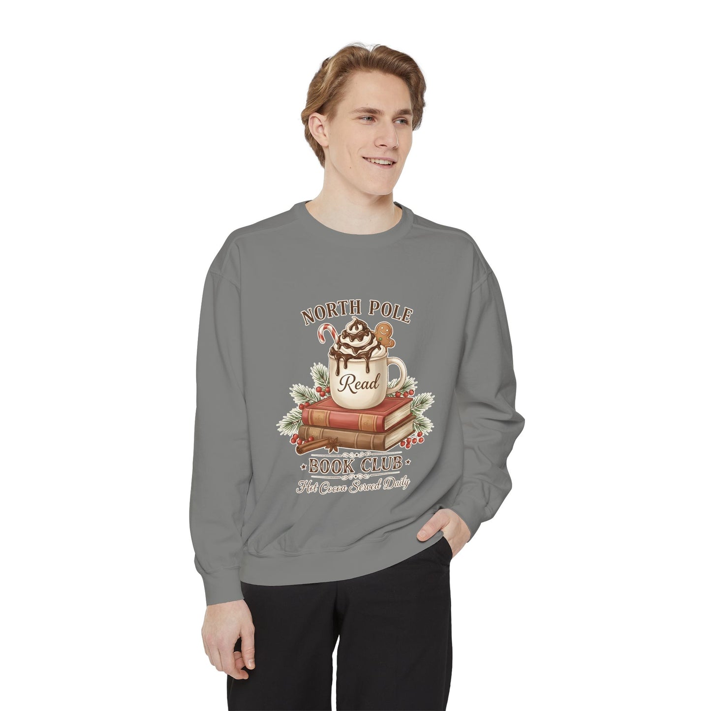 North Pole Book Club Sweatshirt — Cozy Christmas Reading Crewneck