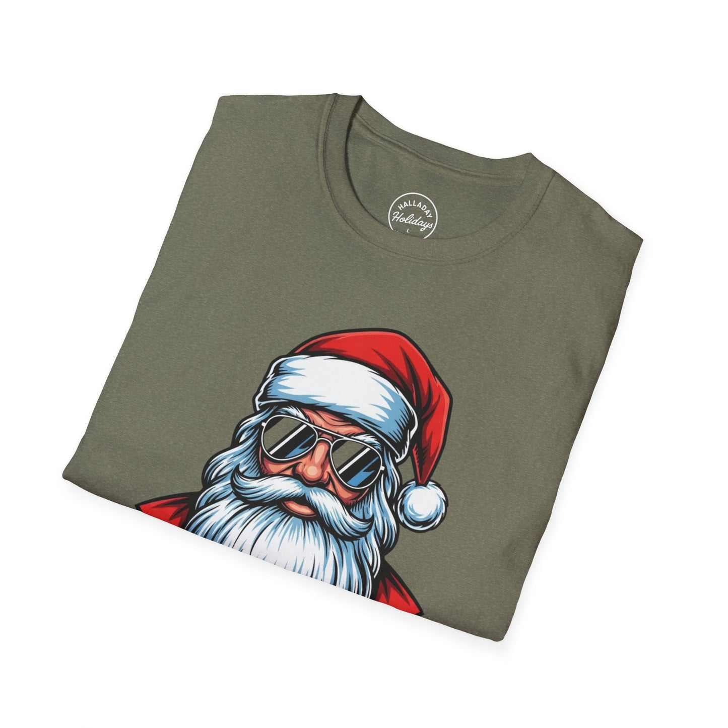 Funny Big Nick Energy Santa Christmas T-Shirt, Xmas Holiday Tee, Festive Top, Humorous Santa Shirt, Holiday Apparel