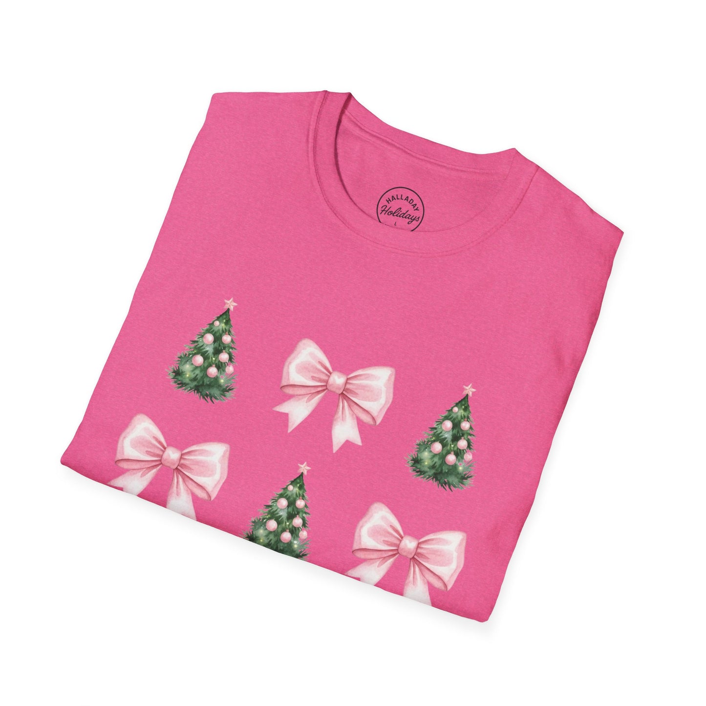 Pink Bows and Christmas Trees T-Shirt
